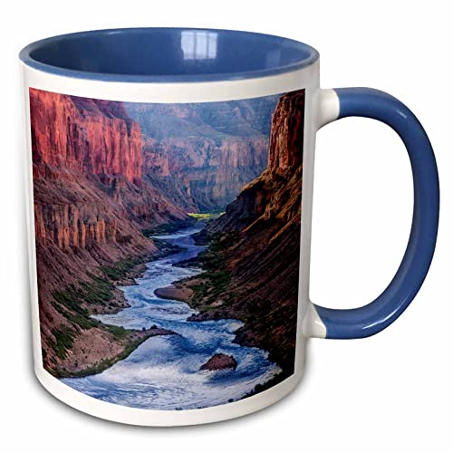 3dRose USA, Arizona, Grand Canyon, Colorado River 15oz Two-Tone Blue Mug
