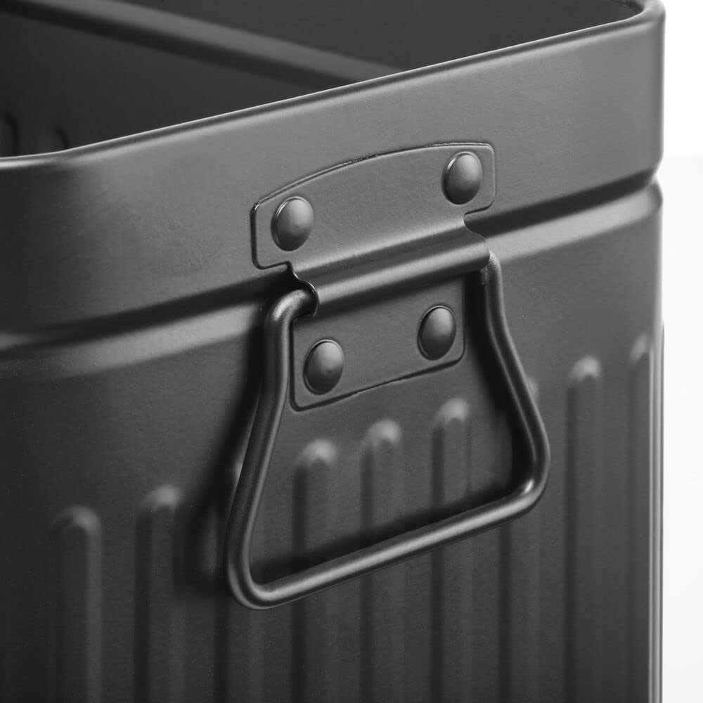 Retro Trash Can - Black Farmhouse Style -3