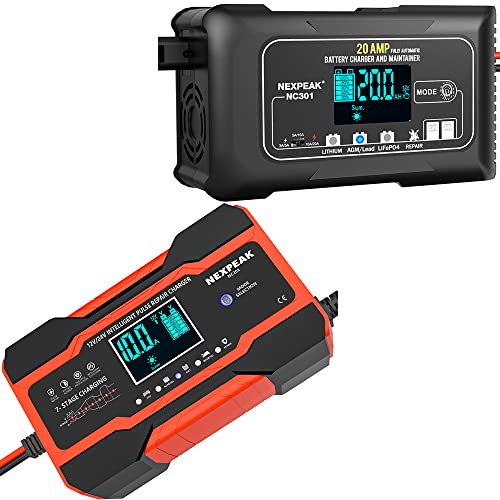 10-Amp Battery Charger + 20 Amp Battery Charger - Detailed View