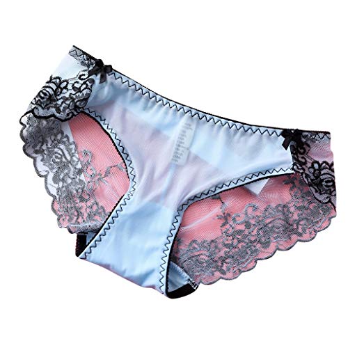 Preisvergleich Produktbild Aoogo Frauen Sexy Exquisite Spitzenhöschen Bestickt Ultradünne Atmungsaktive Weiche Baumwollschriftsätze Süße Moderne Hohe Stretch Höschen