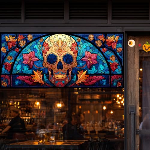 Vinilo Decorativo para Ventana Calavera de Cristal miniatura 2