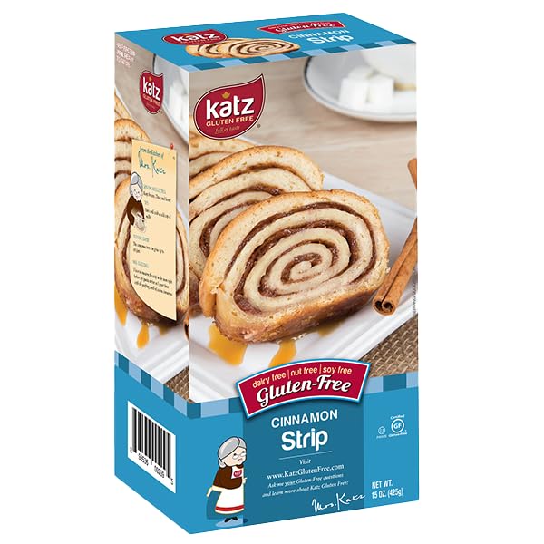 Katz Gluten Free Cinnamon Strip | Dairy, Nut, Soy and Gluten Free | Kosher (1 Pack of 1 Loaf, 15 Ounce)