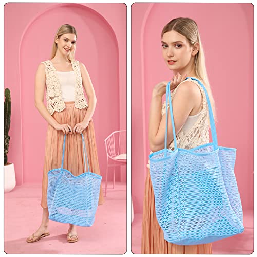 Image of Iioscre Mesh Beach Tote Bags for Womens,Large Causal Beach Hobo Bags for Beach Swimming Pools Beach Essentials