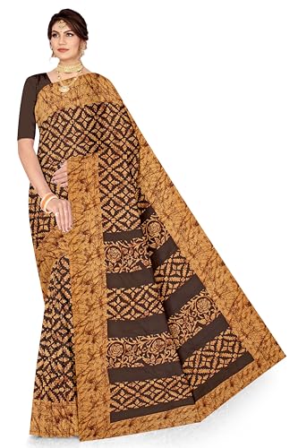 Image of TAMAIRA FASHION Mulmul Pure Cotton Saree For Woman Batik Printed |Office Wear Daily Wear Sarees For Women Without Blouse Piece(Available in 10 Colours)