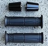 i5 Black Hand Grips & Bar Ends Compatible with Kawasaki Ninja 250 300 400 ZX4RR 500 ZX6 ZX6R 650 ZX7 ZX7R ZX9 ZX9R ZX10 ZX10R ZX12 ZX12R ZX14 ZX14R