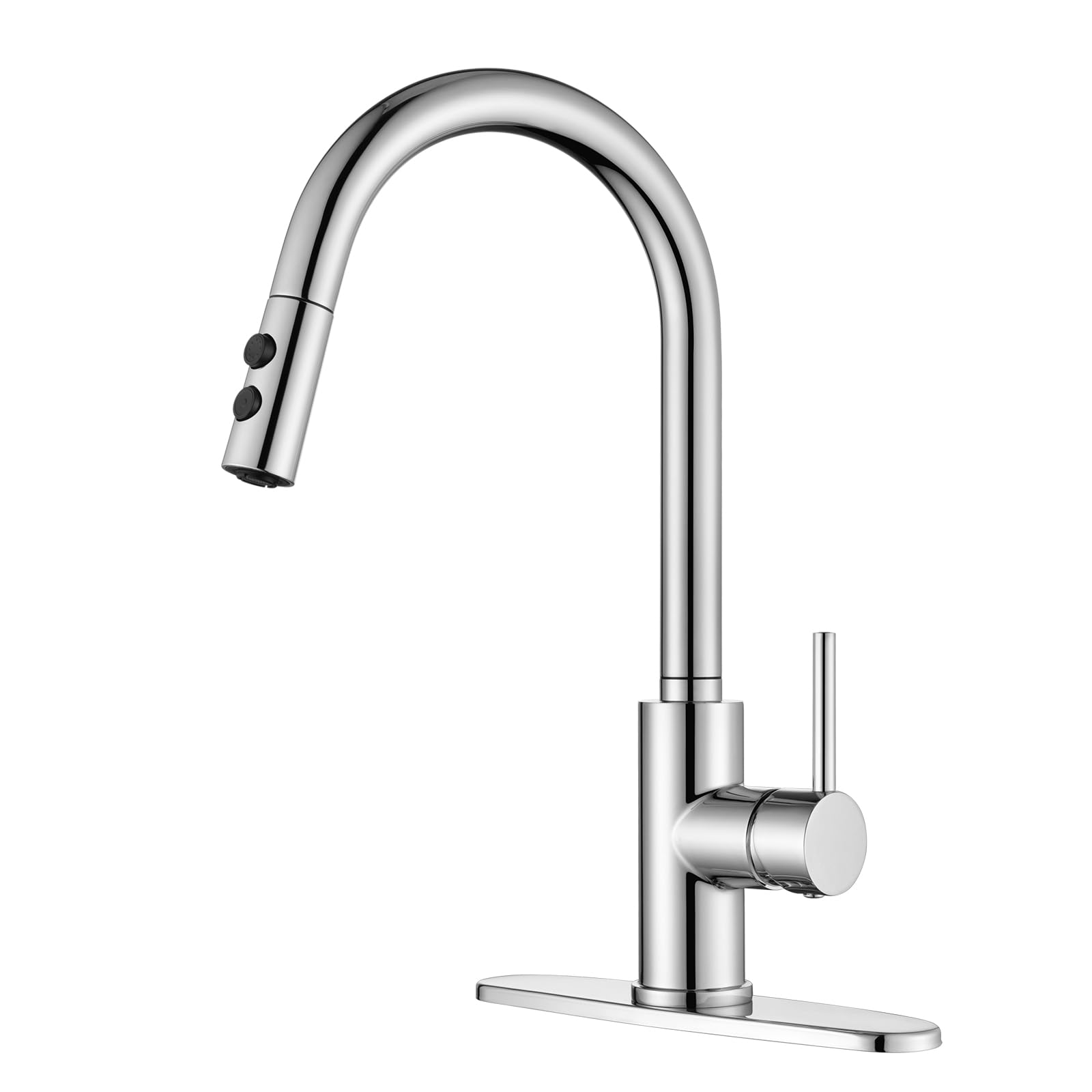 RULIA Kitchen Faucet, Kitchen Sink Faucet, Sink Faucet, Pull-Down Kitchen Faucets, Bar Kitchen Faucet, Chrome, Stainless Steel, RB1066
