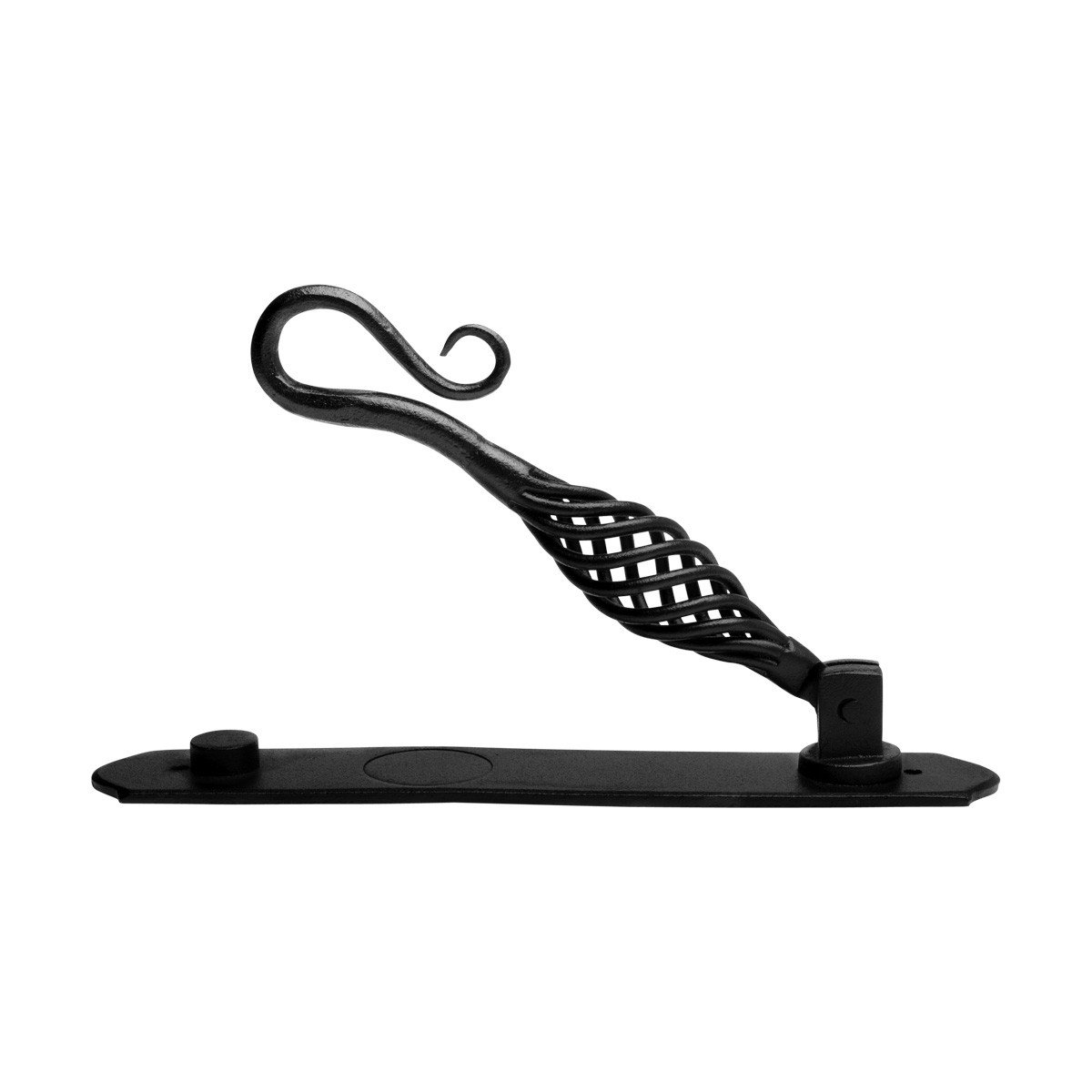 Llamador de puerta negro de hierro fundido 9 3/8 "x 1 5/8" W | renovador de suministro