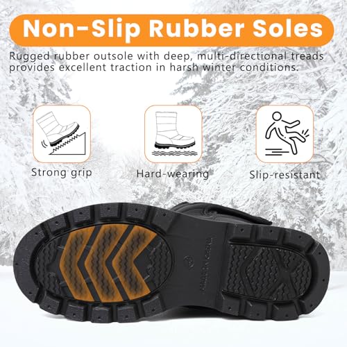 Mens Snow Boots Waterproof Womens Winter Boots Fur Lined Warm Lightweight Mid-Calf Casual Outdoor Cold Weather Shoes Unisex4