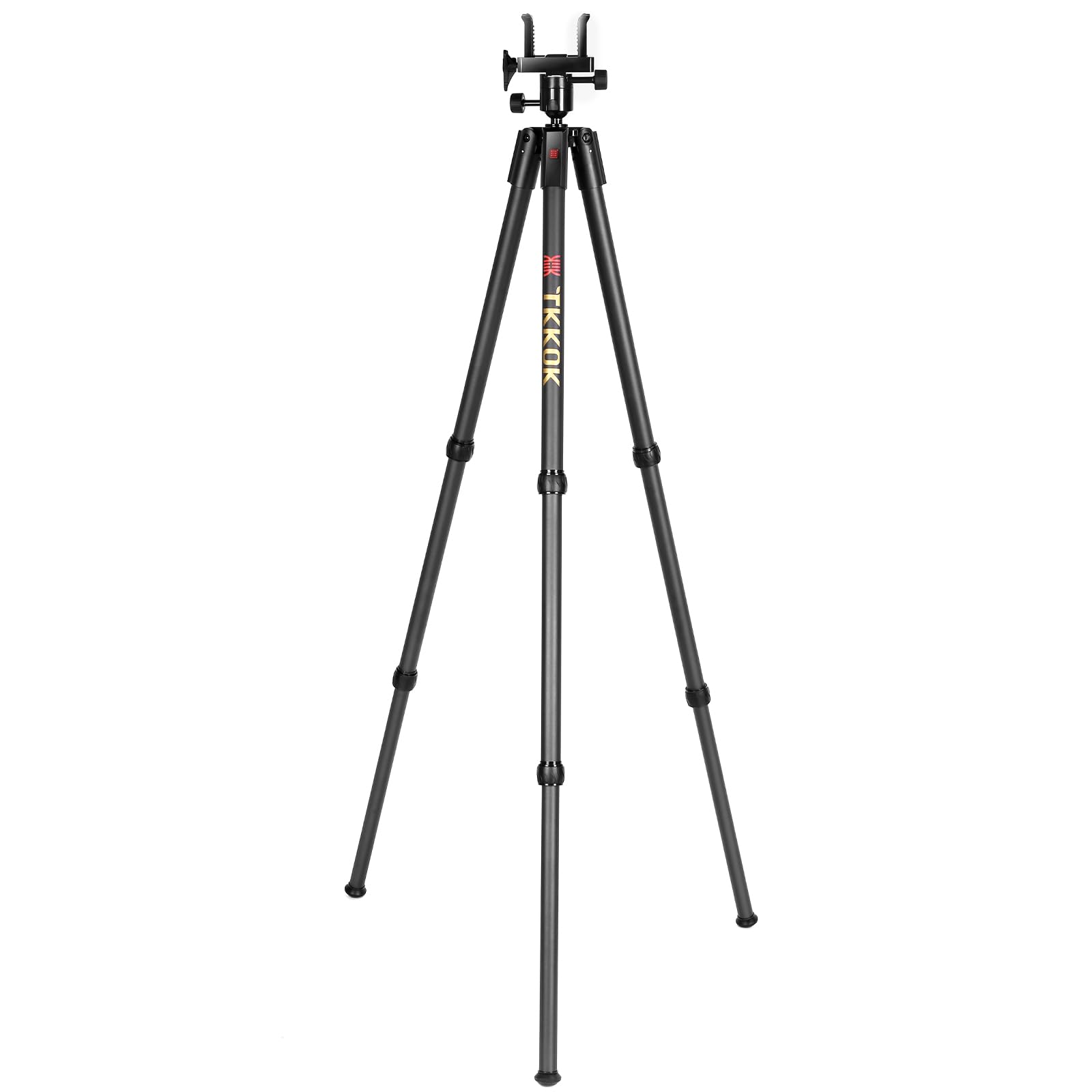Hunting Tripods 360 Degree Ball Head with Aluminum, Adjustable Legs TTKOK D60 for Hunting Shooting Tripod