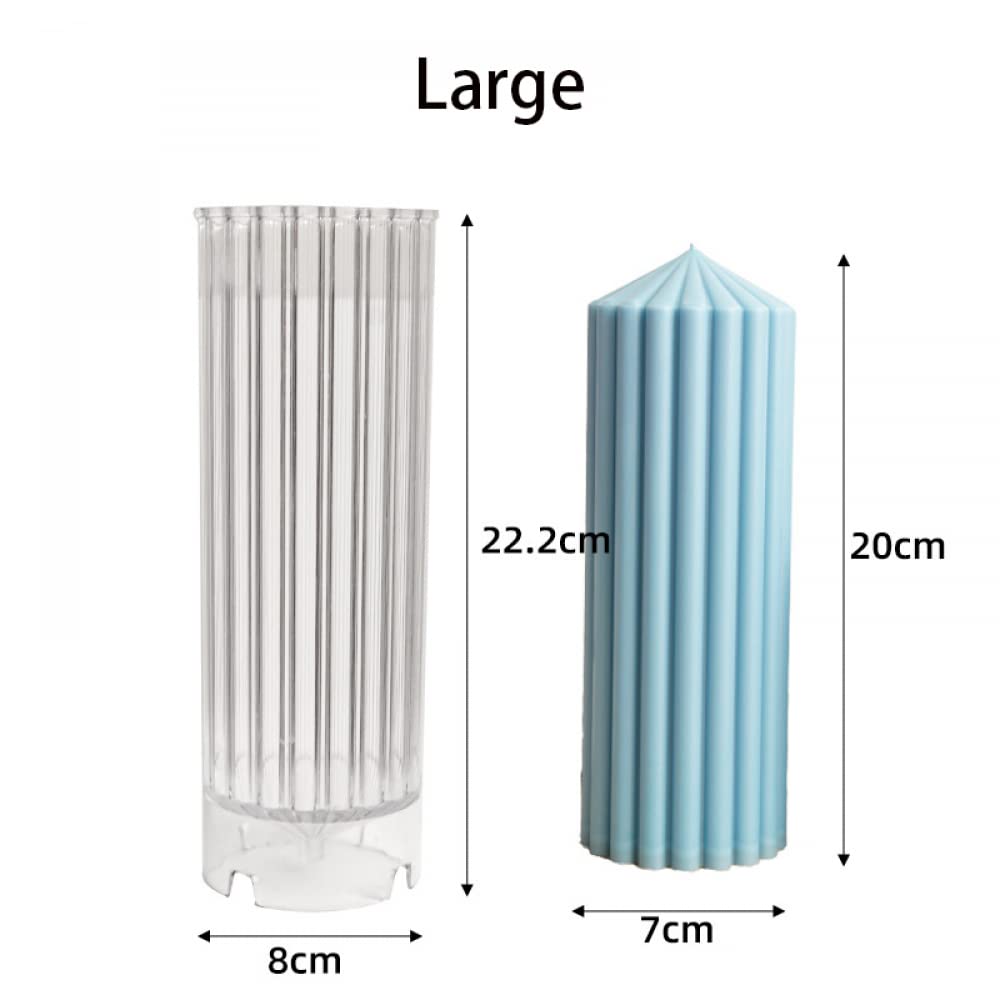 ARKEM Gruba forma do świec zapachowych, kształt geometryczny, plastikowa forma do świec, plastikowy cylindryczny młynek do świec, forma do dekoracji świec zapachowych, mała