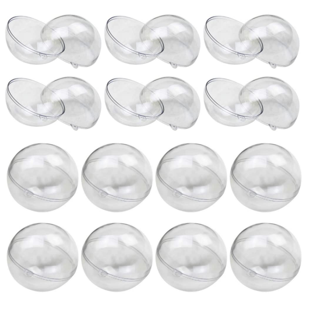 Hperu Ornament Balls, 25Pcs 7cm Clear Fillable Plastic Baubles for Christmas Party Wedding - Christmas Diy Baubles