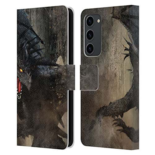 Housse cuir Galaxy S23+ 5G Dragon Noir protège efficacement votre mobile