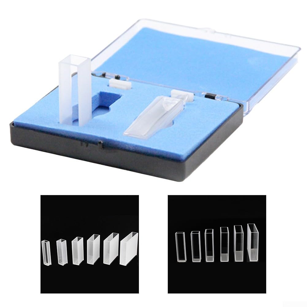 Cuvette al quarzo ad alte prestazioni per spettroscopia a infrarossi da laboratorio, confezione da 2 (10 mm)