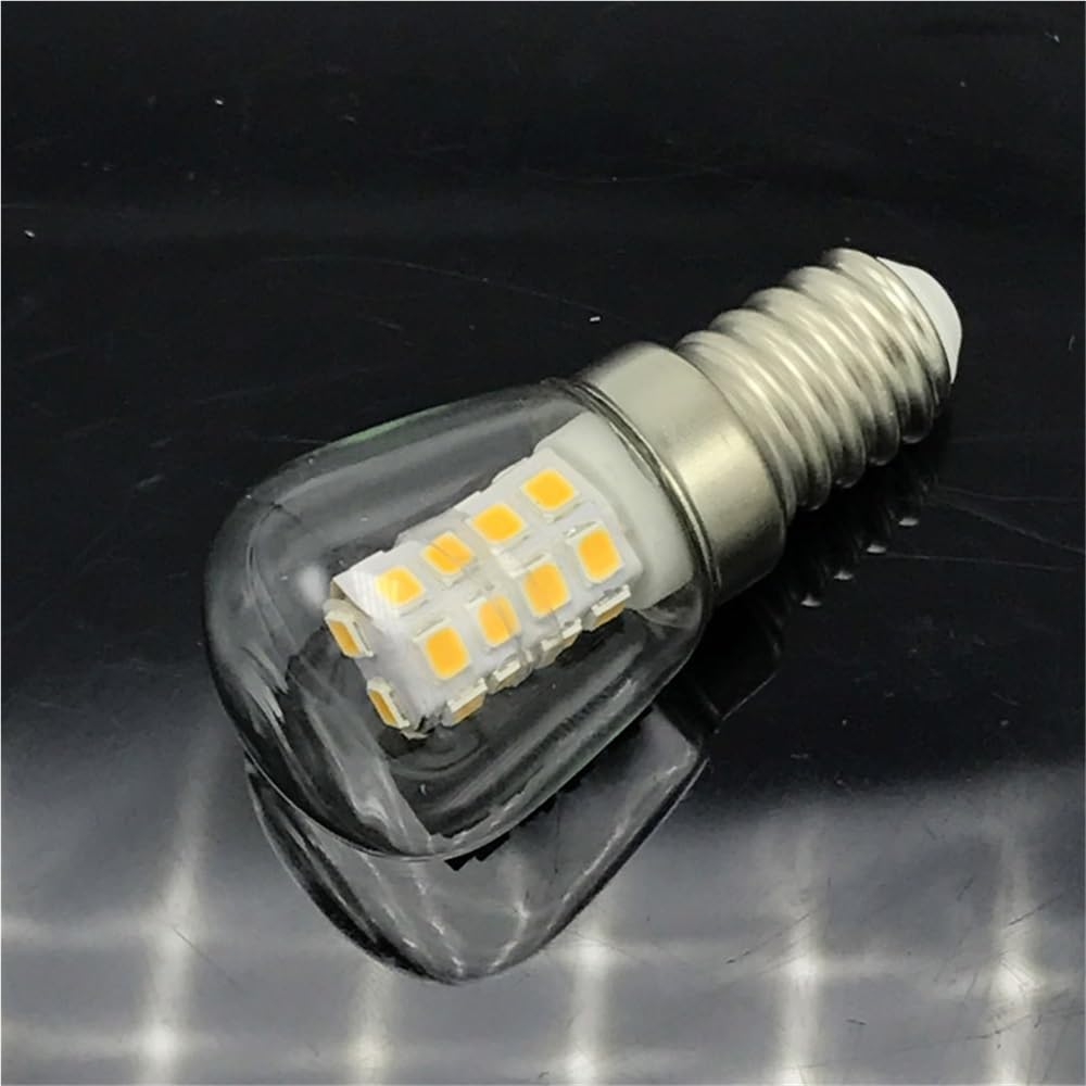 HHF, Confezione da 20 lampadine a sfera a LED AC220V ST26 3W E14 for macchina da cucire(Warm white)