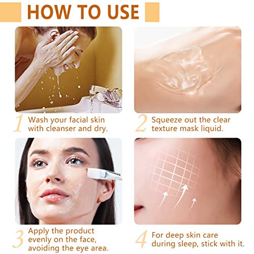 Wash Free Collagen Firming Mask, Korean Collagen Firming Mask, Tuchmasken Gesichts Masken zur Pflege, Anti-Aging-Maske… - Image 7