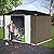 Lyngins 8x6 FT Outdoor Storage Shed, Metal Tool Shed with Lockable Doors, Peaked Roof & Frame Floor, Garden Shed with Vented Design for Backyard Garden Patio Lawn, Brown + Black