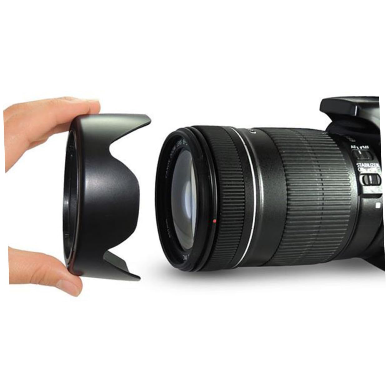 Amazon | HOMOCONO カメラレンズフード 18-135mm カメラレンズカバー 