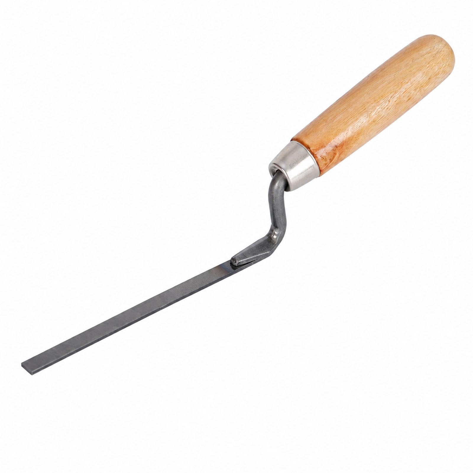 Tinminx 8mm Pointing Trowel Brick Jointer, Stainless Steel Mortar Pointing Tool with Ergonomic Wooden Handle, Finger Trowel Tuck Pointer for Bricklaying Tiling Patio Slab Repair