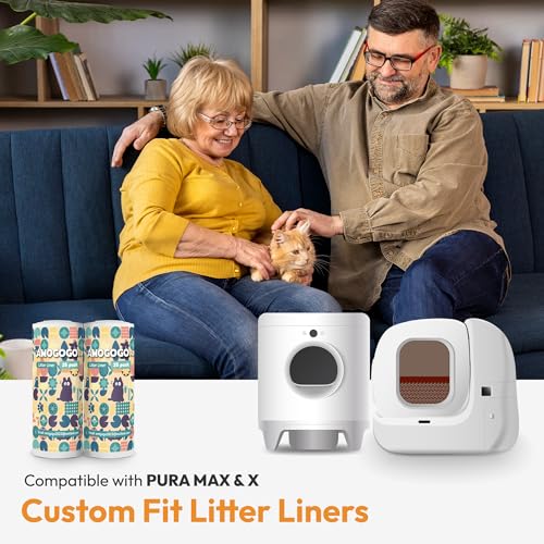 AMOGOGOPET Sacos de areia, compatíveis com Petkit Pura Max & X, sacos de lixo grossos e resistentes,