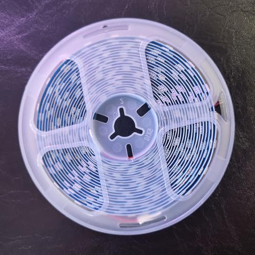 Tira de luces LED flexible roja 5m 24V 300 SMD 5050 miniatura 5
