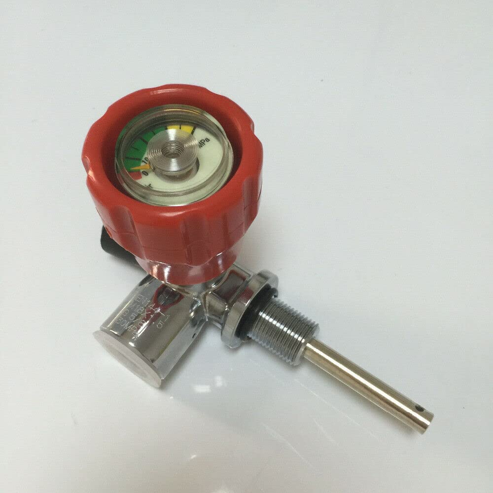 Acecare PCP Tank Valve 30mpa 300bar Air Tank Valve for Paintball Air Rifle M18X1.5 (Red, AKH-H1)