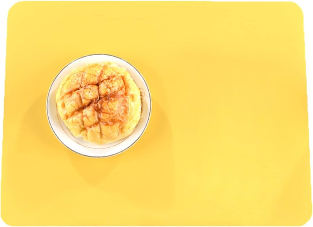 Placemat，Table Protector, PVC placemat,Silicone Place Mats, Silicone Placemats for Kids, 2Pcs Washable Silicone Placemat and Coaster Heat Resistant Placemats Kitchen Dining Table Mats Plac (Color : U