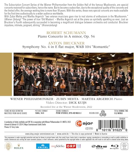 Vienna Philharmonic: The Exclusive Subscription Concert Series - Zubin Mehta & Martha Argerich [Blu-ray] [Region Free]