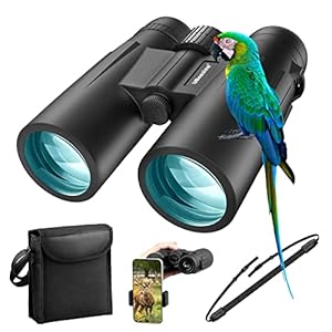 UBeesize 12×42 HD Binoculars for Adults with Upgraded Phone Adapter, Professional Binoculars with Clear Low Light Vision…