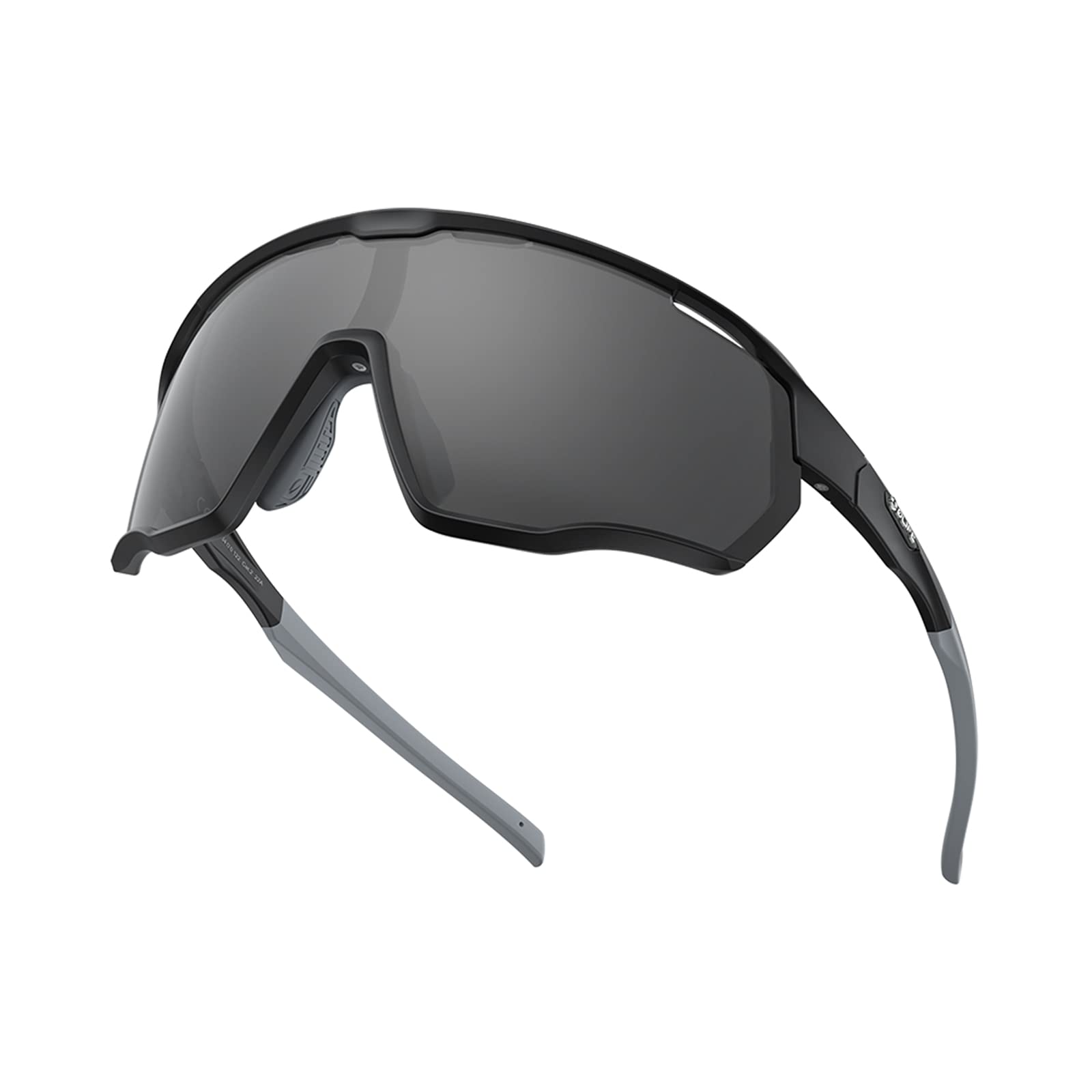 OLIFE Occhiali da Ciclismo Occhiali Sportivi Polarizzati TR90 Montatura per Uomo Donna Ciclismo MTB Occhiali da Sole per Guida/Pesca/Sci/Corsa (Nero, Grigio)