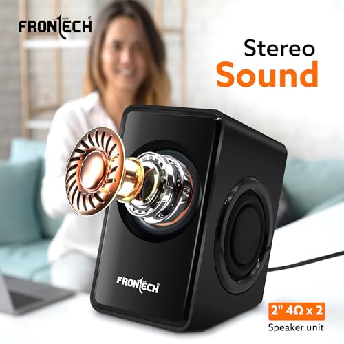FRONTECH 2.0 USB Powered Multimedia Speakers | 2 x 2.5W Drivers (5 cm) | 3.5mm Jack Connectivity | for Laptop, PC, TV, Mobile | 1 Year Warranty... - Image 5