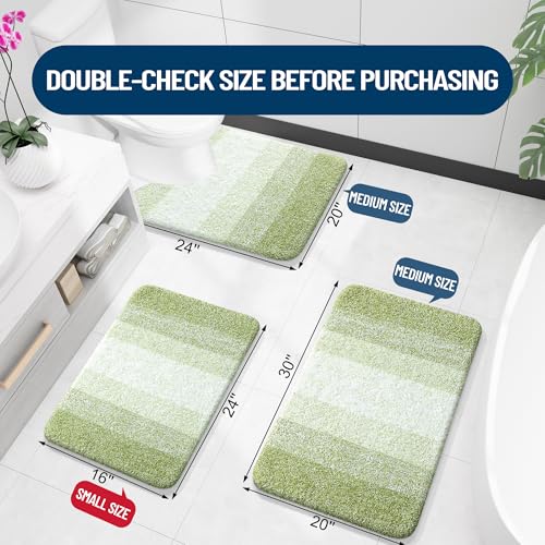 Image of OLANLY Bathroom Rugs Mat 36x24, Extra Soft Absorbent Microfiber Bath Rugs, Rubber Backing, Quick Dry, Machine Washable Bath Mats for Bathroom, Tub and Shower, Home Decor Accessories, Mustard Yellow