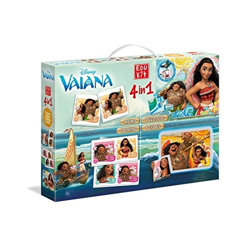 Preisvergleich Produktbild Clementoni Edukit 4 in 1 Vaiana µµ Lernspiel Disney, 70213