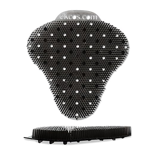 Diversey - EKS-7BK-12 ekcoscreen 60 Day Premium Anti-Splash Urinal Screen, 7" x 7" Black/Mint (12 Pack)