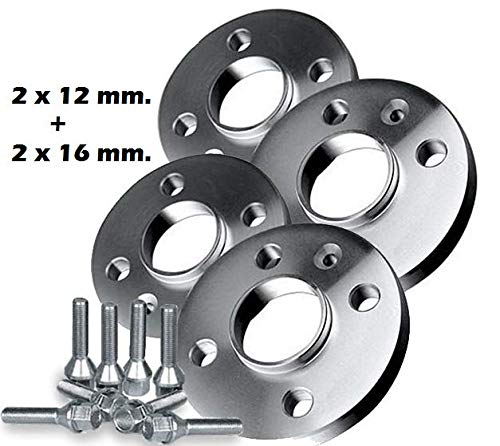 Kit 4 Distanziali Ruote ATHENA 12mm - Per Volkswagen Scirocco Dal 2008, Con Bulloni Acciaio - Foto 3