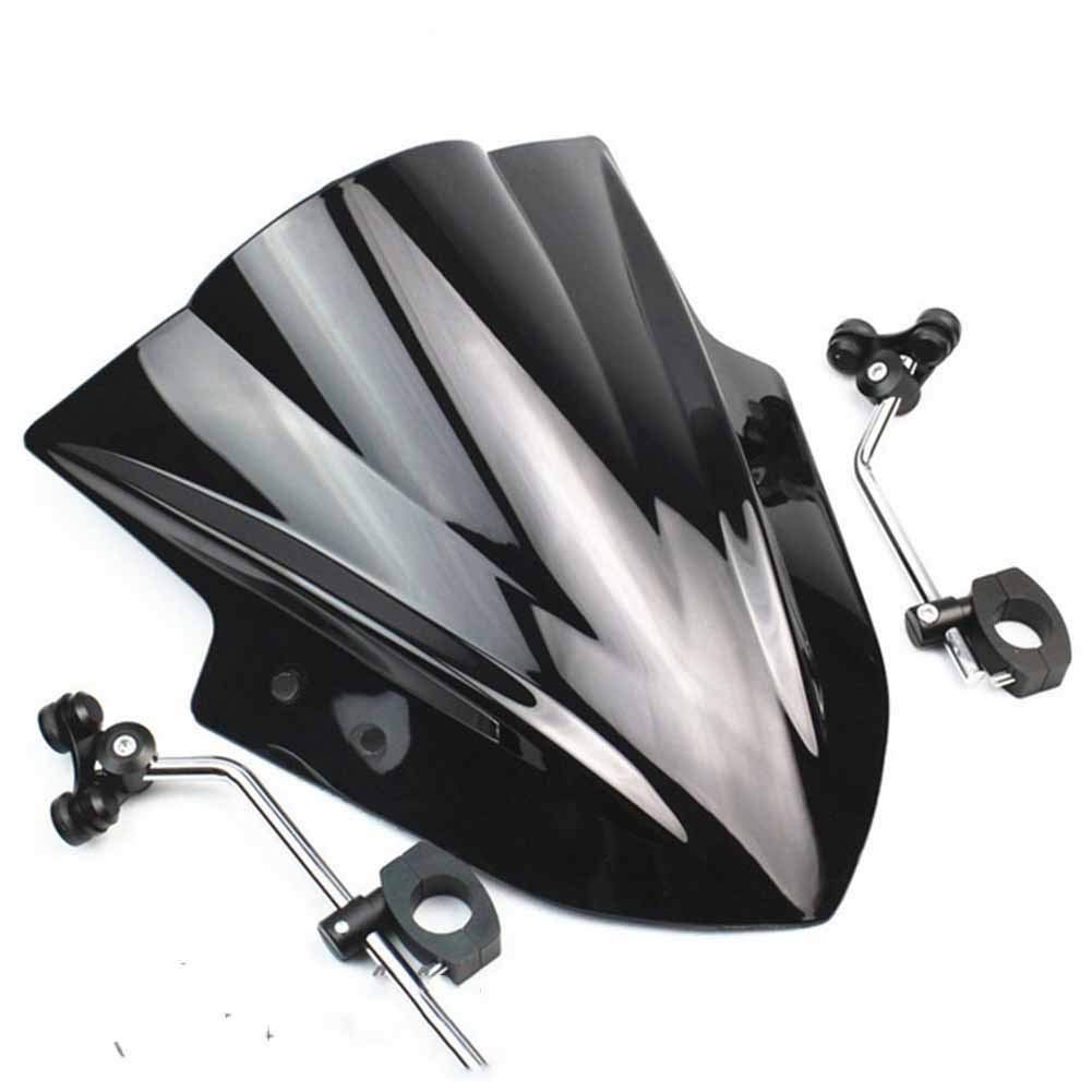 Motorcycle Windshield Windscreen With Adjustable Bracket Wind