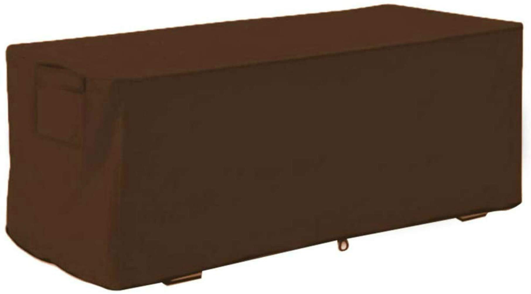 Housse imperméable pour meubles d'extérieur pour patio, terrasse, coffre et banc ottoman, marron, 157,5 x 76,2 x 68,6 cm – Solution de protection et de rangement pour votre jardin
