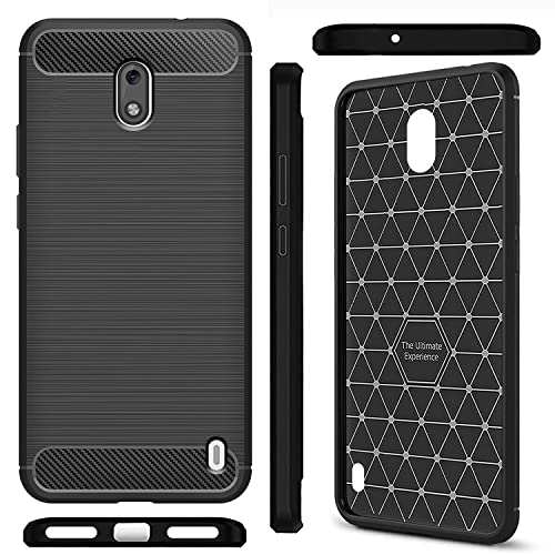 Image of Amazon Brand - Solimo Soft & Flexible Hybrid Back Phone Case for Nokia 2 (Black)