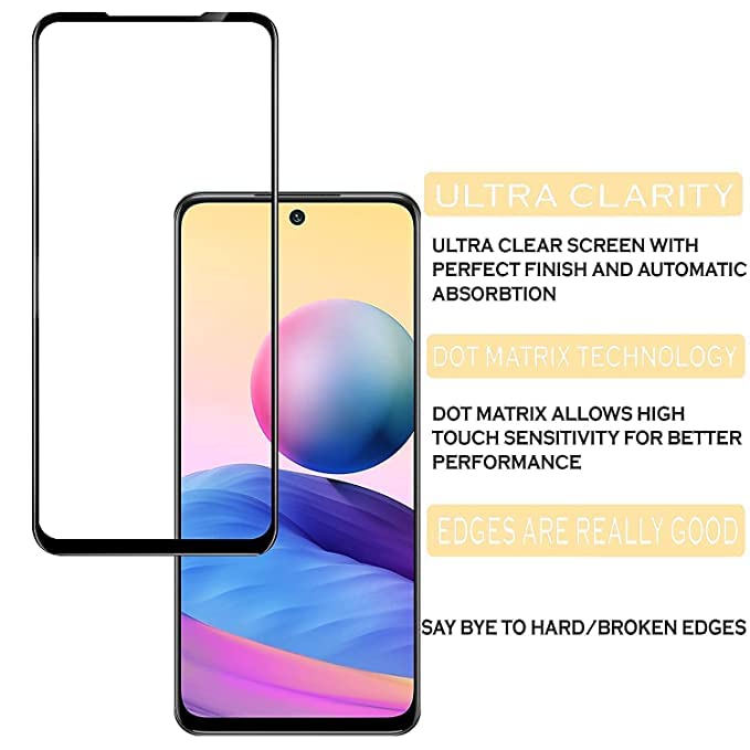 Image of Screen Protector for Samsung Galaxy A73 5G (Black) Tempered Glass Edge-to-Edge 6D Screen Guard With Installation Kit