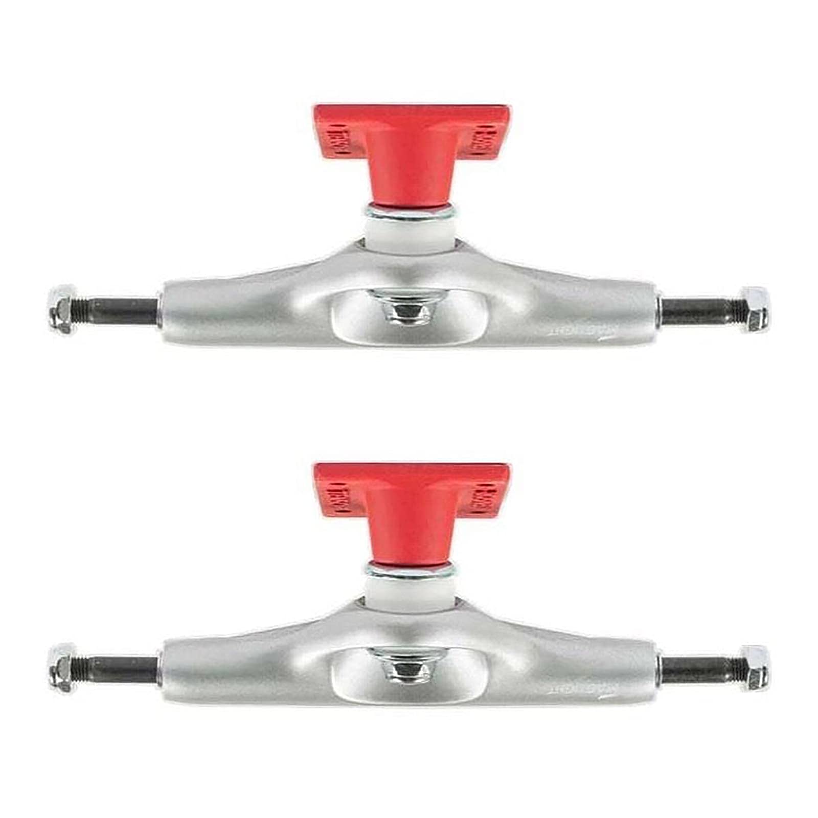 Tensor Mag ライト反射スケートボードトラック シルバー/レッド 5.5