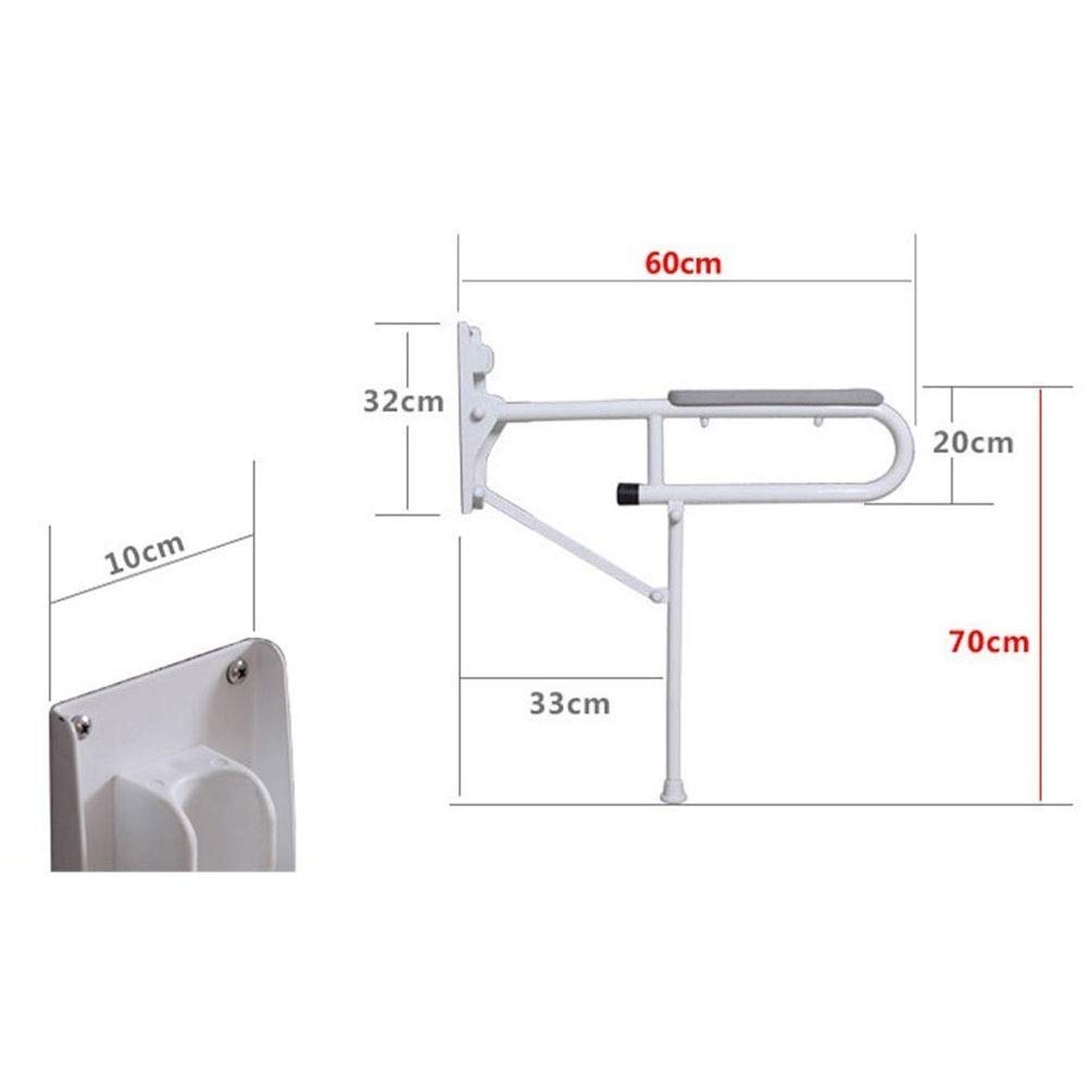 Barra di sostegno pieghevole per il bagno, per anziani e disabili, antiscivolo, per la sicurezza del bagno