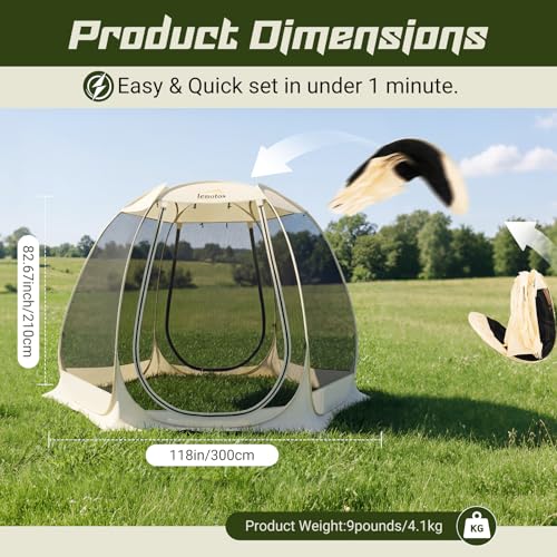 Lenotos 10x10 Pop Up Screen House