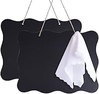 Vista 1 de AUSTOR Chalkboards 10x14 Inch Double Sided Erasable Chalkboard Signs Message Board with Hanging String and Cleaning Cloth, 2 Pack