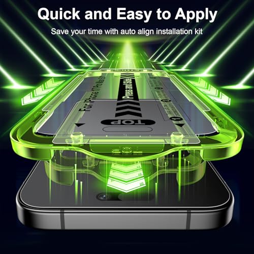 Image of Esanik for iPhone 17 Pro Max Matte Privacy Glass Screen Protector | 2 Pack,Anti-Glare & Anti-Spy,Anti-Reflection, Smooth as Silk, Military-Grade 9H Hardness,Flawless Fit Tray