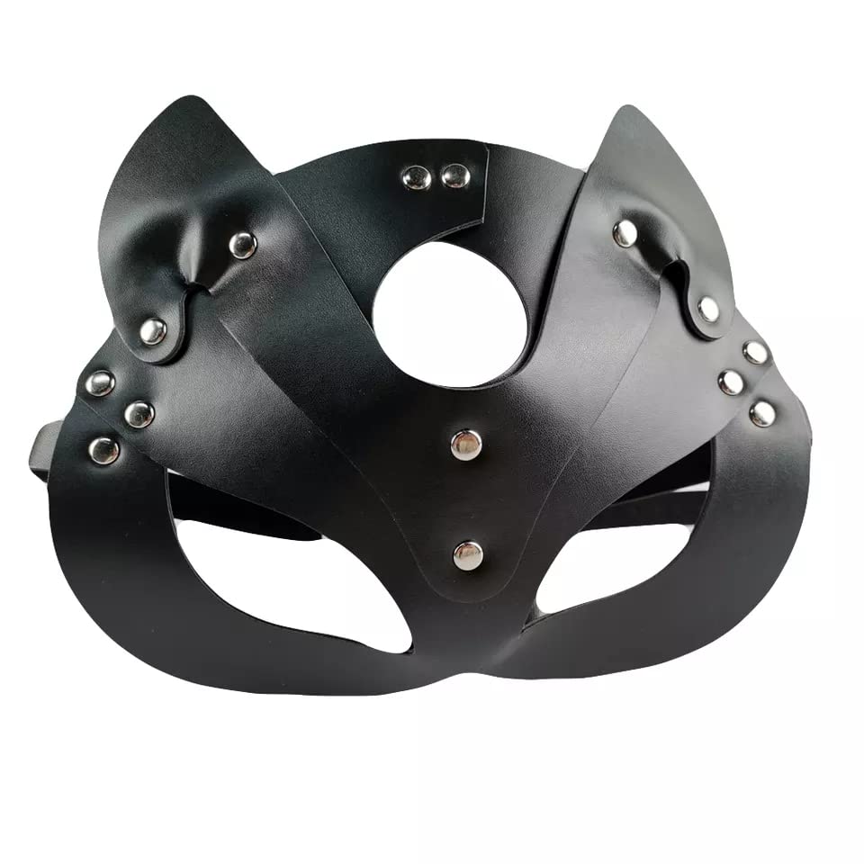NIWWIN Cosplay Mask for Halloween Party Ball Dance Women Girl Lady Sexy Half Face Leather Mask Halloween Carnival Masquerade Makeup Party Favors…