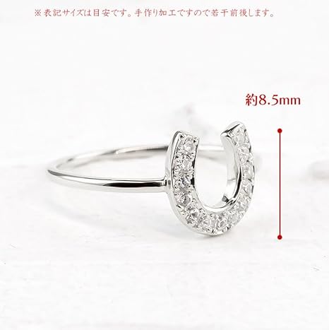 馬蹄 指輪 シルバー デザイン リング 馬の蹄 ひづめ 蹄鉄 ホースシュー - 画像 (4)