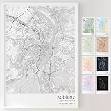 Mapdify Koblenz personalisiertes Stadtposter, dein 