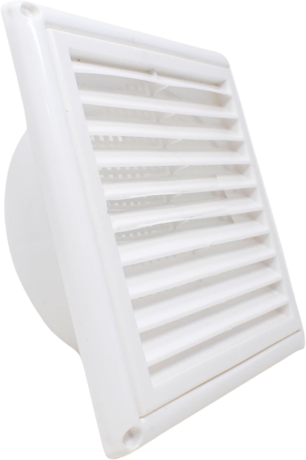 AMPEREUS Wall Exhaust Fan Chimney Vent Pipe Cover and Mosquito Net Dust Controller, White 6 inch