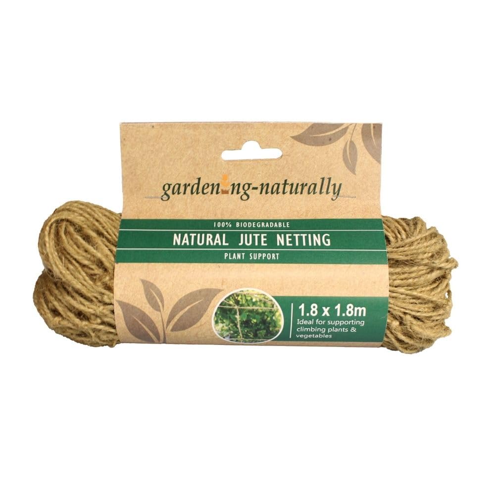 Gardening Naturally Natural Jute Netting Pea And Bean Biodegradable String Netting (, 2M X 5M)