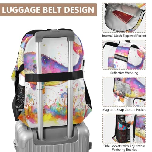 Mochilas universitarias de 17.5 pulgadas con estampado resistente de ballena 4