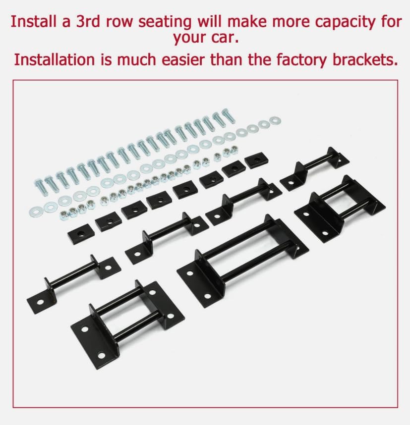 3rd Row Seat Brackets with Strikers & Bolts 2000-2014 , Replacement for Chevy Tahoe/ GMC Yukon OEM
